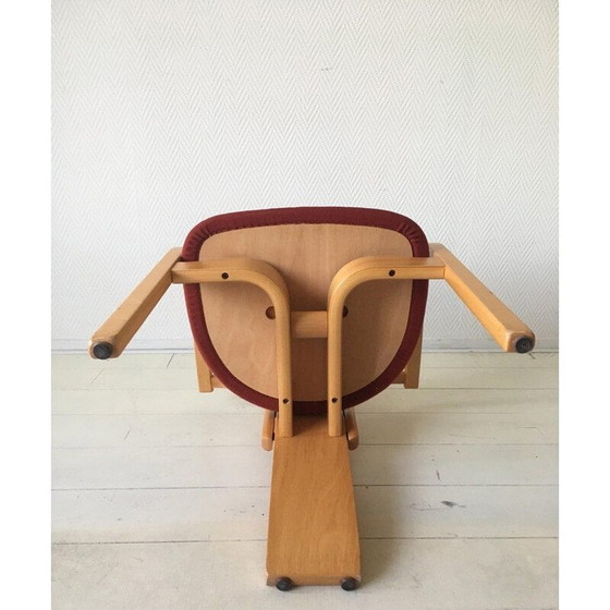 Image 1 of Set of 4 vintage chairs for Westnofa in wool and oakwood 1980