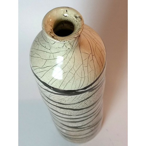 Image 1 of Vintage two-tone handmade ceramic vase, Europe 1960