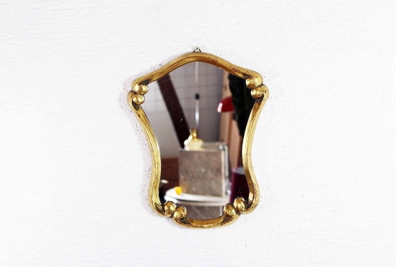 Image 1 of Mirror gilded with gold leaf, France 1930