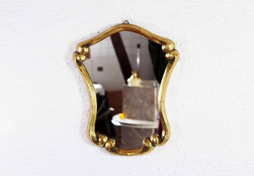 Miroir doré à la feuille d'or, France 1930