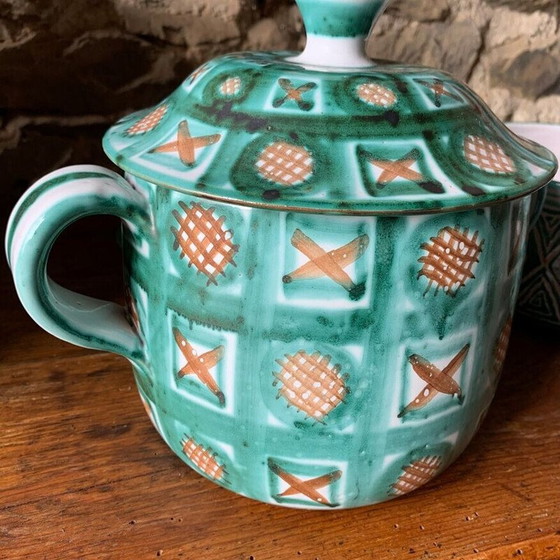 Image 1 of Set of 6 vintage Vallauris ceramic pieces by Robert Picault
