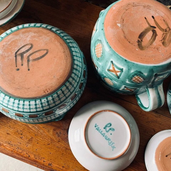 Image 1 of Set of 6 vintage Vallauris ceramic pieces by Robert Picault
