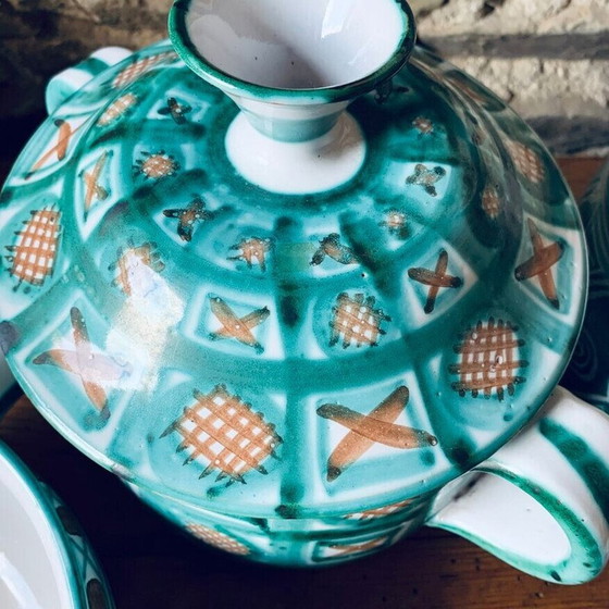 Image 1 of Set of 6 vintage Vallauris ceramic pieces by Robert Picault