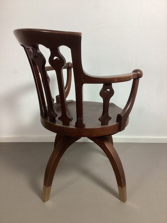 Image 1 of Arts And Crafts Art Nouveau Captain Chair Bureaustoel 