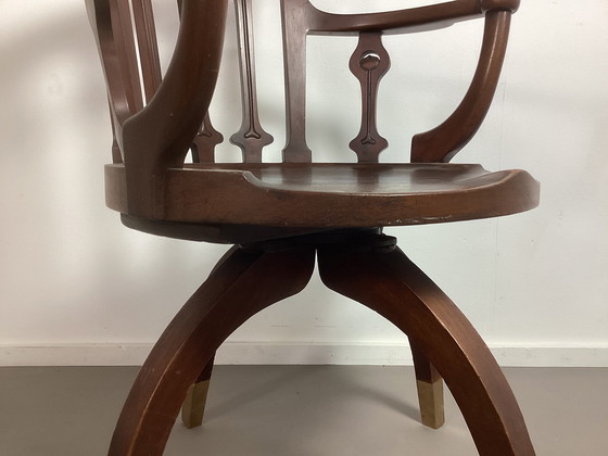 Image 1 of Arts And Crafts Art Nouveau Captain Chair Bureaustoel 