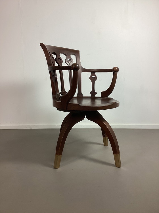 Image 1 of Arts And Crafts Art Nouveau Captain Chair Bureaustoel 