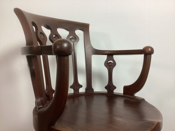 Image 1 of Arts And Crafts Art Nouveau Captain Chair Bureaustoel 