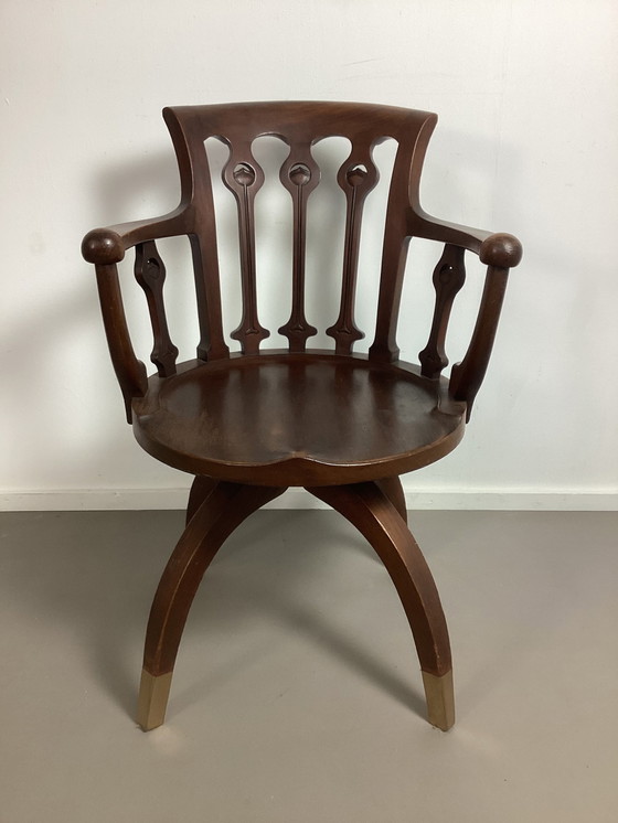 Image 1 of Arts And Crafts Art Nouveau Captain Chair Bureaustoel 