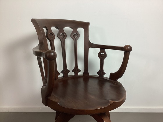 Image 1 of Arts And Crafts Art Nouveau Captain Chair Bureaustoel 