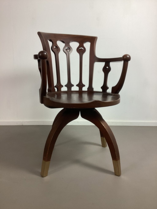 Arts And Crafts Art Nouveau Captain Chair Bureaustoel 