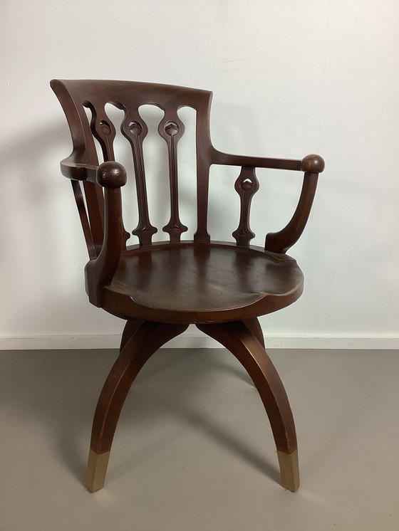 Image 1 of Arts And Crafts Art Nouveau Captain Chair Bureaustoel 