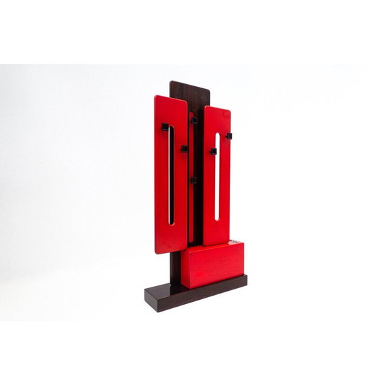 Image 1 of Perchero modular rojo de mediados de siglo de Carlo di Carli para Fiarm, Italia, década de 1960