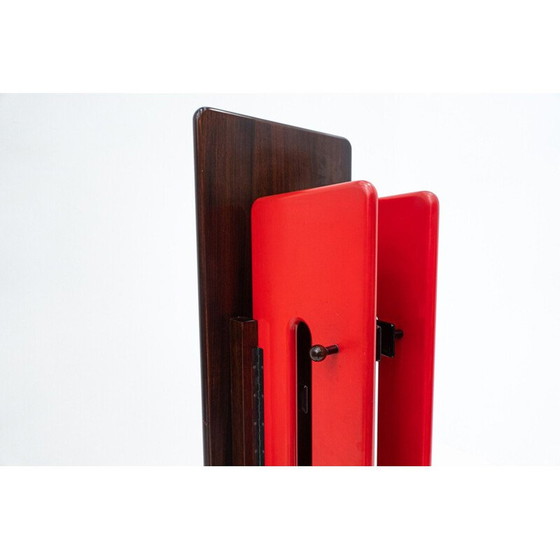 Image 1 of Perchero modular rojo de mediados de siglo de Carlo di Carli para Fiarm, Italia, década de 1960