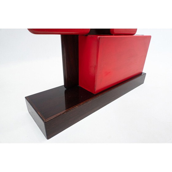 Image 1 of Perchero modular rojo de mediados de siglo de Carlo di Carli para Fiarm, Italia, década de 1960