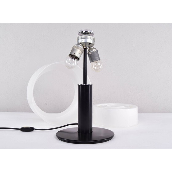 Image 1 of Vintage black and white table lamp by Codialpo for Pere Alegrí i Navarro, Spain 1970