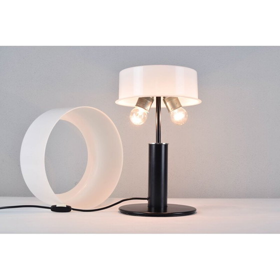 Image 1 of Vintage black and white table lamp by Codialpo for Pere Alegrí i Navarro, Spain 1970