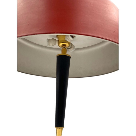 Image 1 of Vintage brass and aluminum table lamp by Oscar Torlasco for Lumi, Italy 1954