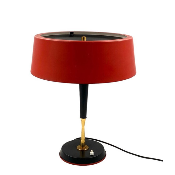 Image 1 of Vintage brass and aluminum table lamp by Oscar Torlasco for Lumi, Italy 1954