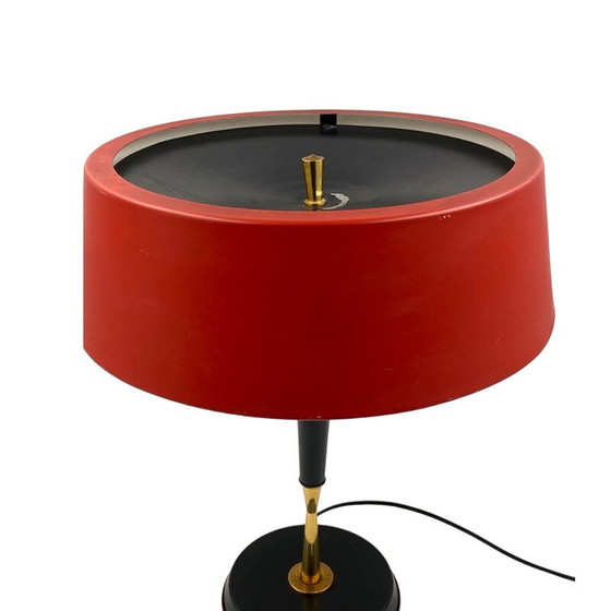 Image 1 of Vintage brass and aluminum table lamp by Oscar Torlasco for Lumi, Italy 1954