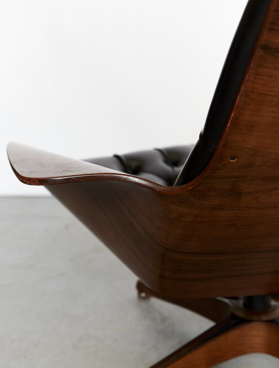 Image 1 of George Mulhauser Lounge Chair & Ottomane "Mr.Chair II" pour Plycraft