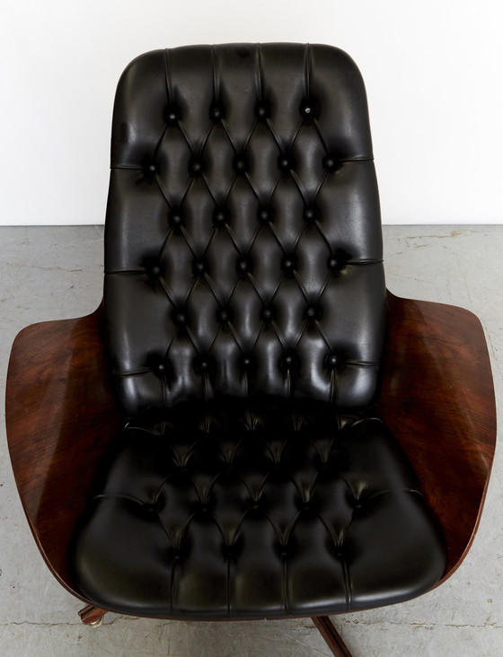 Image 1 of George Mulhauser Lounge Chair & Ottomane "Mr.Chair II" pour Plycraft