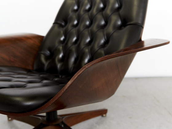 Image 1 of George Mulhauser Lounge Chair & Ottomane "Mr.Chair II" pour Plycraft