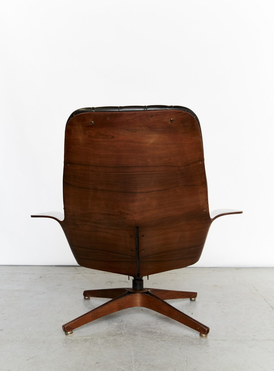 Image 1 of George Mulhauser Lounge Chair & Ottomane "Mr.Chair II" pour Plycraft