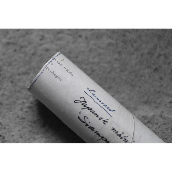 Image 1 of Vintage poster Svampar Japanese painting on fabric, Denmark