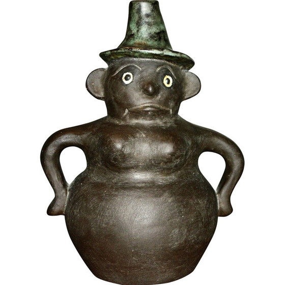 Image 1 of Vintage anthropomorphic ceramic sculpture by Helge Osterberg, Denmark 1950