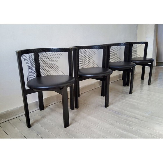 Image 1 of Vintage Niels Jorgen Haugesen String chairs for Tranekaer, Denmark 1980