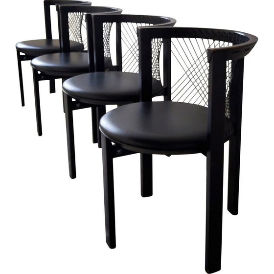 Image 1 of Vintage Niels Jorgen Haugesen String chairs for Tranekaer, Denmark 1980