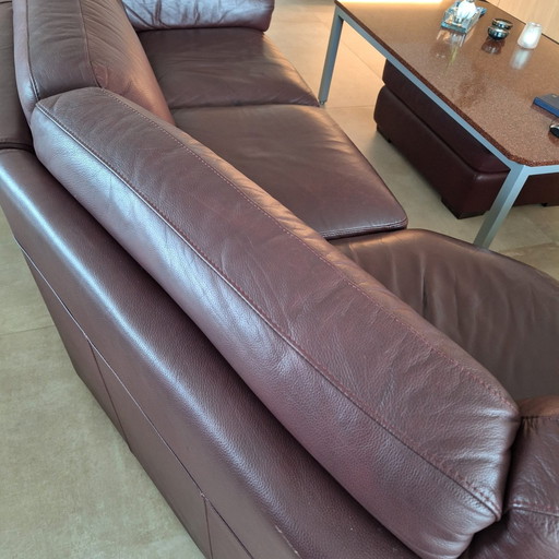 Natuzzi Corner Sofa, Incl. Hocker