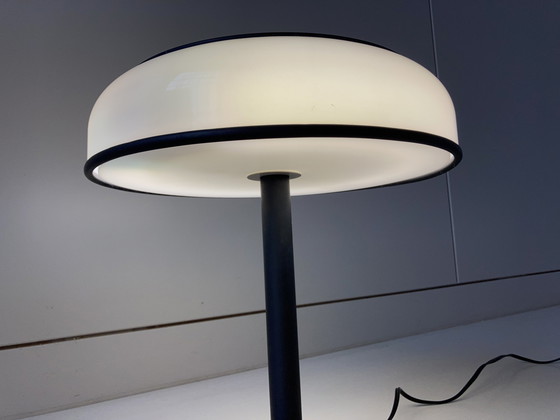 Image 1 of Lampada da tavolo vintage Space Age in bianco e nero, anni Settanta