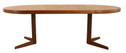 Vintage round 2x extendable dining table 'Skelhoje' vintage