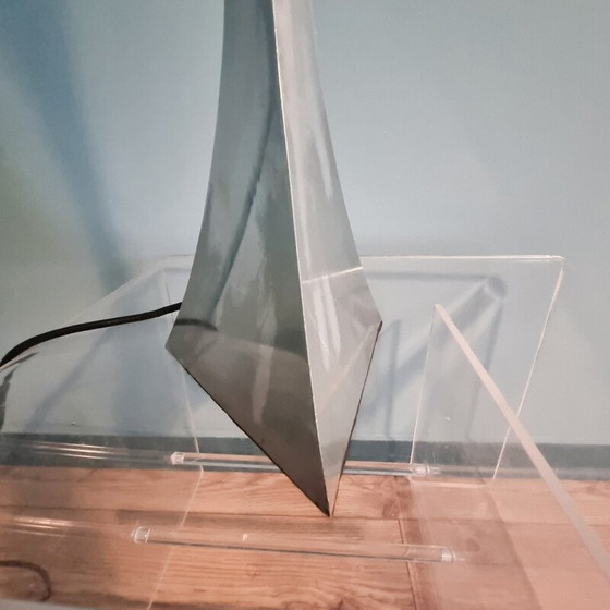 Image 1 of Lampada vintage Pyramid in metallo e tessuto di A. Tonello e A. Montagna Grillo per High Society Milano, anni '70