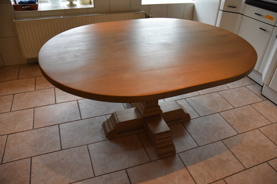 Image 1 of Oval Cloister Table Of Solid Oak