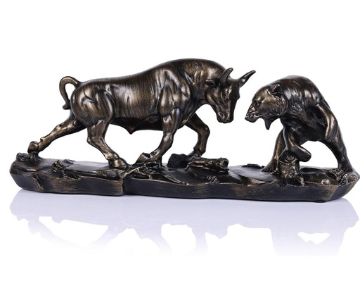 Bull Statue And Bear Market