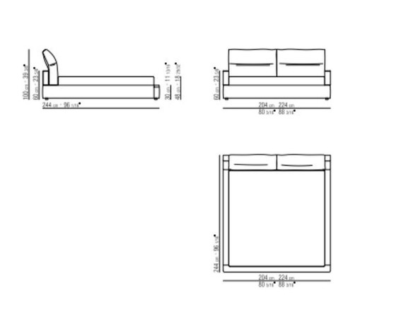 Image 1 of Flexform Newbridge Bed Frame, Slatted Bottoms And Mattresses