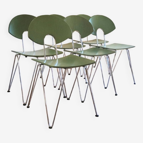 Image 1 of 6X Mikado Chairs By Walter Leeman For Kusch + Co