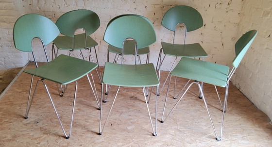 Image 1 of 6X Mikado Chairs By Walter Leeman For Kusch + Co