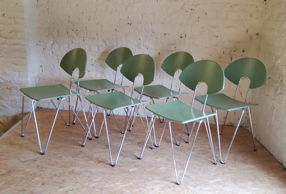 Image 1 of 6X Mikado Chairs By Walter Leeman For Kusch + Co