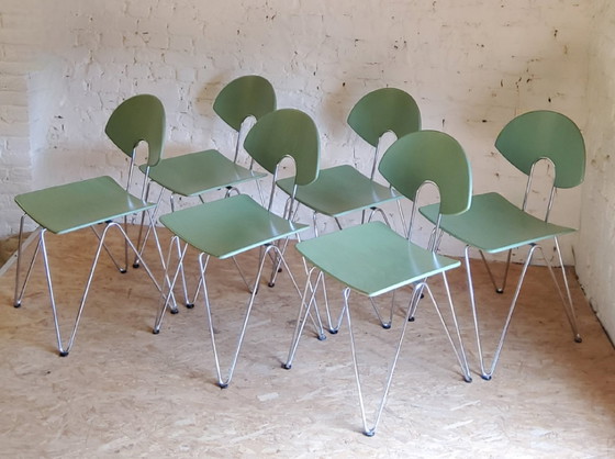 Image 1 of 6X Mikado Chairs By Walter Leeman For Kusch + Co