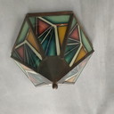 Art Deco Hexagon Amsterdam School Lamps (Ceiling Lamp + Ceiling Light)