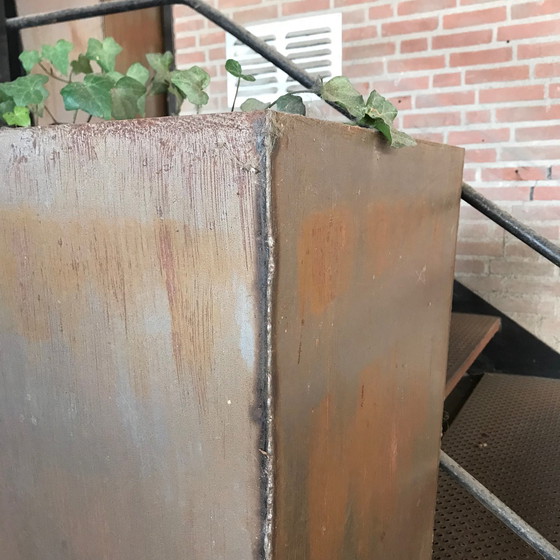 Image 1 of 3x fioriere alte Vintage in acciaio