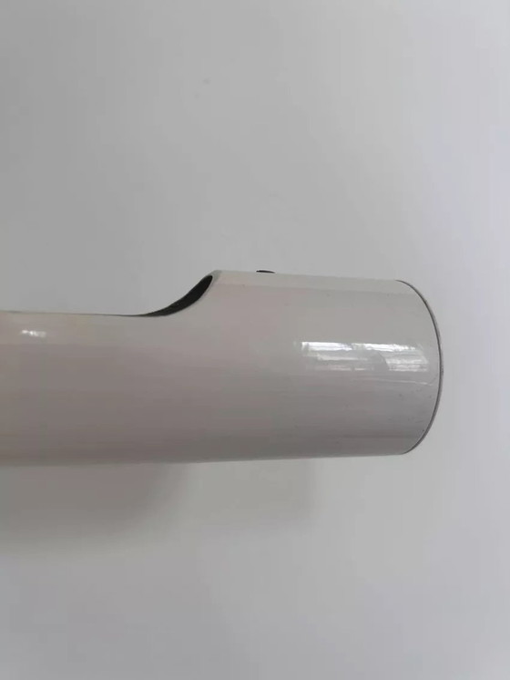 Image 1 of Lampada da parete tubolare vintage in metallo laccato bianco