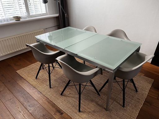 Extendable Glass Table Paolo Piva