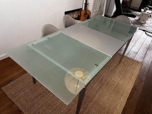 Extendable Glass Table Paolo Piva