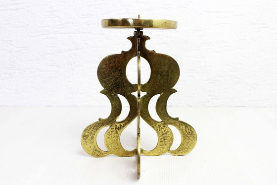 Image 1 of Italian Brutalist bronze candlestick by Guiseppe Gallo 1960