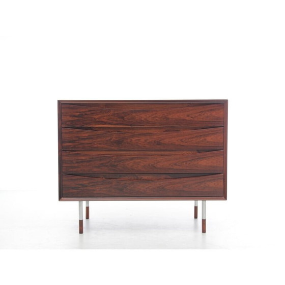 Image 1 of Vintage Scandinavian chest of drawers in Rio rosewood and steel by Arne Vodder