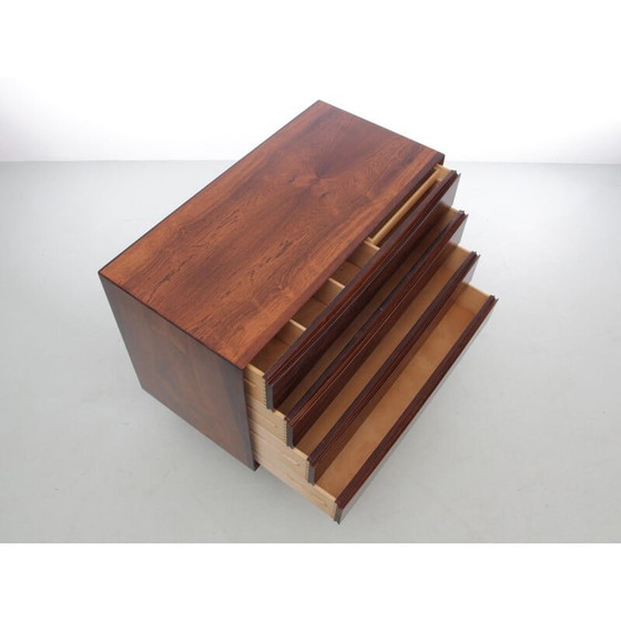 Image 1 of Vintage Scandinavian chest of drawers in Rio rosewood and steel by Arne Vodder